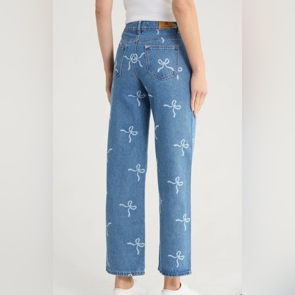 NWT Flying Angel Allover Bow Print Jeans. Size 11/30. - Picture 2 of 9